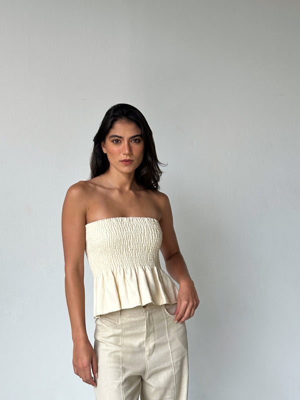 SCRUNCHIE YELLOW TOP